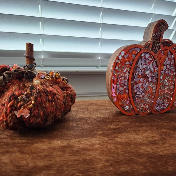 Handmade seasonal decoration, pumpkins few sizes. - Picture 3 of 3